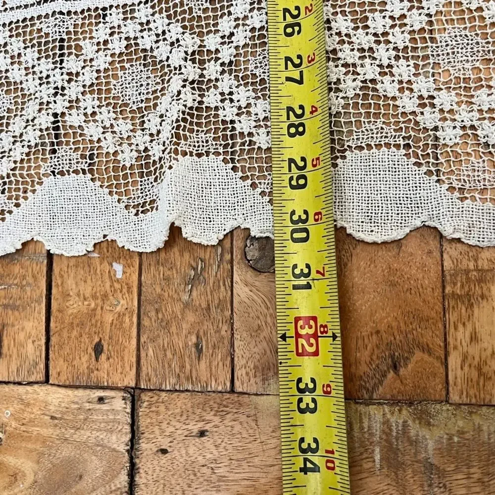 Antique Handmade Tablecloth Square 28 x 30